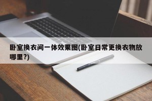 卧室换衣间一体效果图(卧室日常更换衣物放哪里?)
